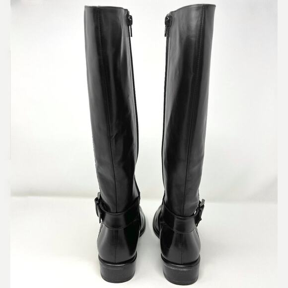 Stuart Weitzman Black Leather Knee-High Riding Boots, Size 7M - Picture 5 of 9